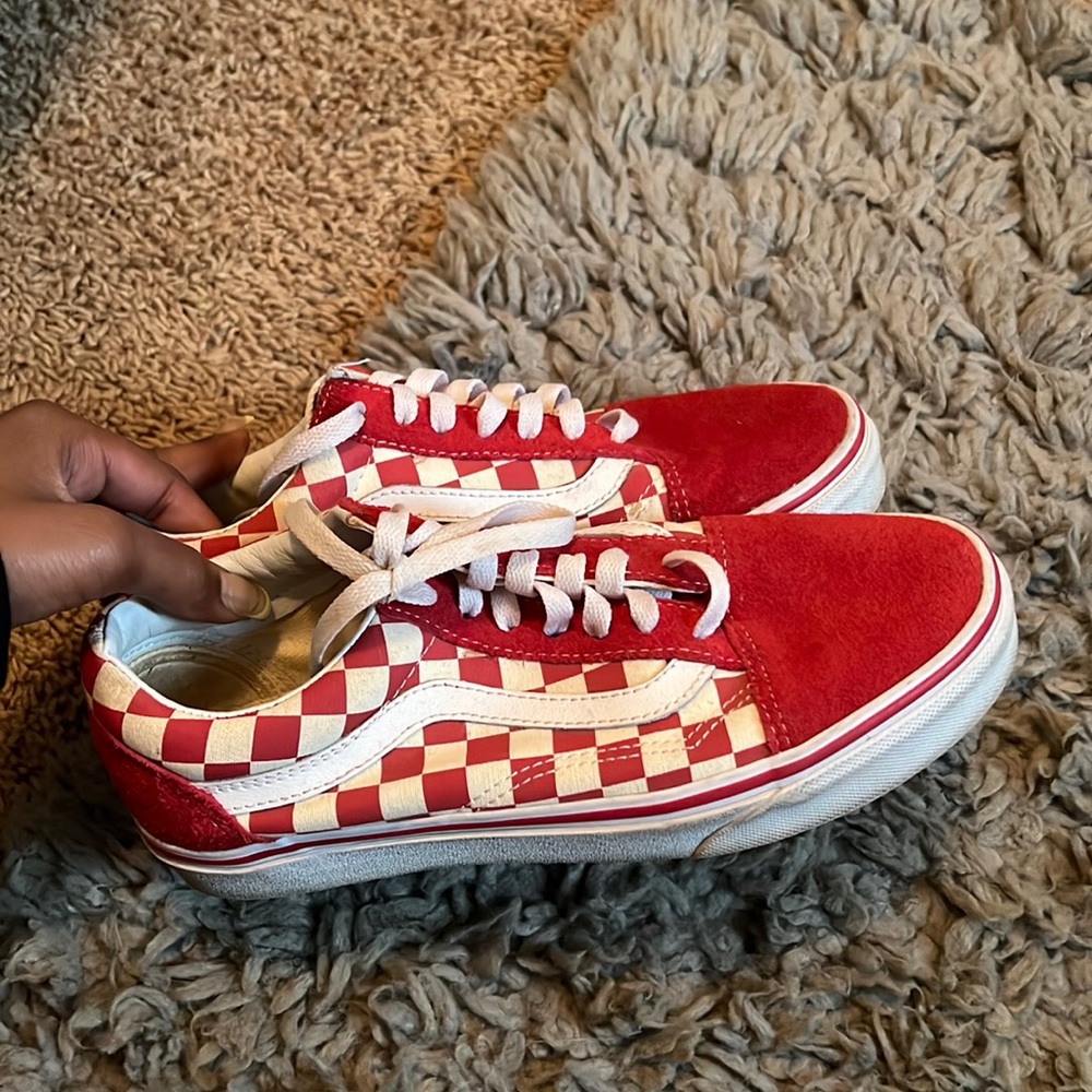 Red Vans Checkerboard Sneaker